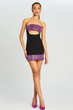 Royal Purple Sequin Strapless Dress