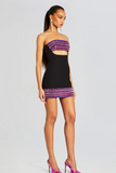 Royal Purple Sequin Strapless Dress