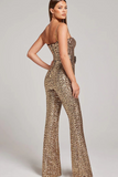 Sparkle Sequins Jumpsuit With Belt