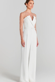 Pearl Embellished Mesh Bodysuit And Bandeau Jumpsuit