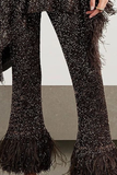 Sequin Tassel Pants Suit