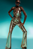 Gold Halter Sequin Jumpsuit
