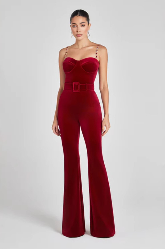 Red velvet Harley Jumpsuit