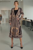 Hand-Embroidered Pearl Long Coat