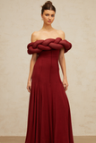 Braid Design Knit Maxi Dress