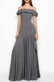 Braid Design Knit Maxi Dress