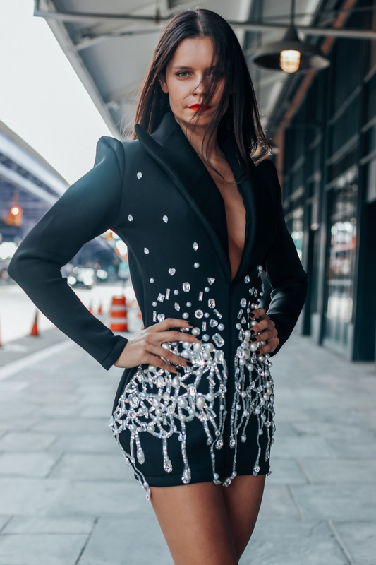 Dali Surreal Black Blazer Dress