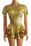Sequin Sparkly Romper Festival Dress