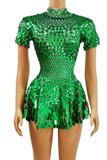 Sequin Sparkly Romper Festival Dress