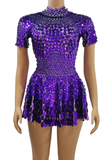Sequin Sparkly Romper Festival Dress