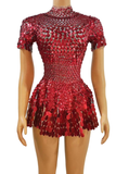 Sequin Sparkly Romper Festival Dress