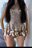 Sequin Sparkly Romper Festival Dress