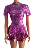 Sequin Sparkly Romper Festival Dress