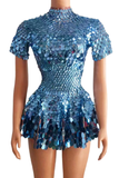 Sequin Sparkly Romper Festival Dress