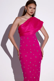 Pink Black Evening Stone Dress