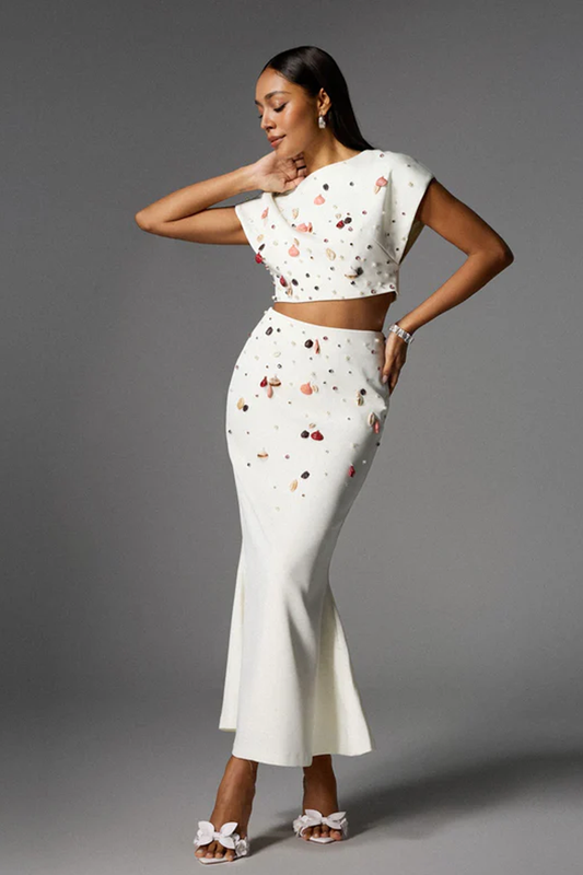 Seashell Pearl Skirt Set