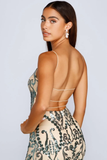 Formal Open Back Sequin Dress