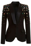 Long Sleeve Crystal Sequin Suit