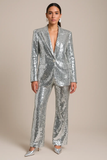 Mirror Sequin Blazer & Flared Pants Set