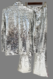 Mirror Sequin Blazer & Flared Pants Set