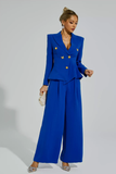 Royal Blue Blazer Pants Set