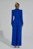 Royal Blue Blazer Pants Set