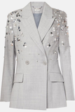 Embellished Wool Blazer