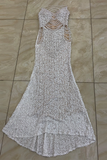 Strapless Pearl Sequins Maxi Dress