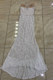 Strapless Pearl Sequins Maxi Dress