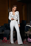 Embellished Blazer Set