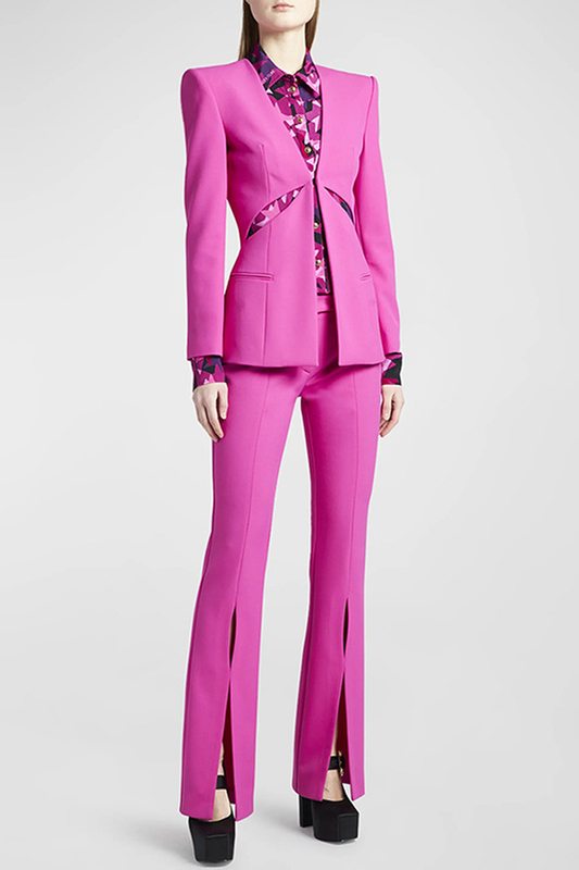 Split Leg Single Breasted Tailored Cutout Set