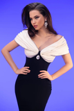 Sexy Strapless Puff Sleeve Off Bodycon Dress