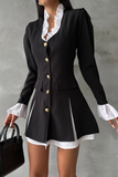Long Sleeve Ruffle Mini Shirt Dress