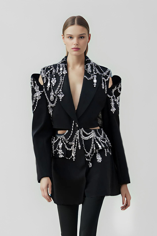 Embellished Beaded Luxury Blazer