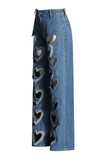 Patchwork Heart Denim Jeans
