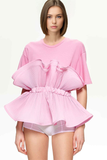 Ruffled T-shirt