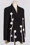 Rosette Lapel Collar Blazer