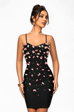 Floral Pearl Dress Black