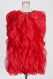 Tiered Ruffles Mesh Dress
