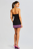 Royal Purple Sequin Strapless Dress