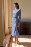 Blue Lace Long Dress