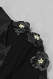 Elegant Floral Ruffle Blazer & Flare Pant Suit