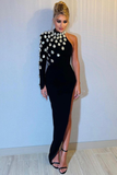 Frances One Shoulder Diamante Bandage Dress