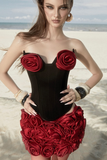 Flower Corset Two Piece Set
