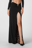Liara Long-Sleeved Leopard Print Lined Two-Piece Set