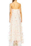 Yellow Strapless Maxi Dress