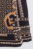 Hand-Embroidered Pearl Long Coat