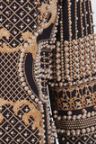 Hand-Embroidered Pearl Long Coat