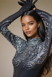 Long Sleeve Rhinestone Jumpsuit