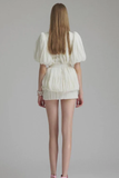Elliatt 3D Floral Pleated Mini Dress